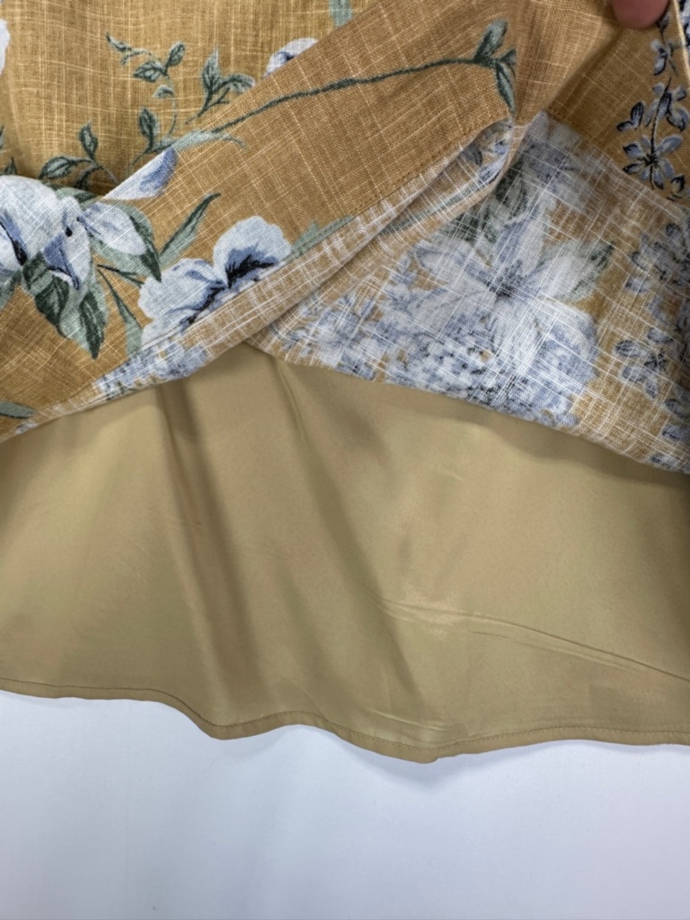 RW&CO Linen Blend Shift Dress Yellow Floral Sleeveless Pocket Size XL - Picture 4 of 9